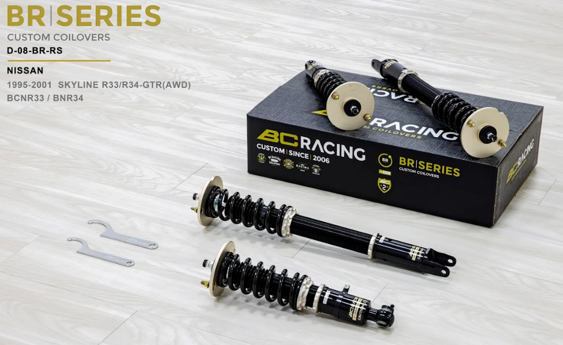 BC Racing Coilover Kit BR-RS fits Nissan SKYLINE GTR (4WD) BCNR33/BNR34 95 - 01