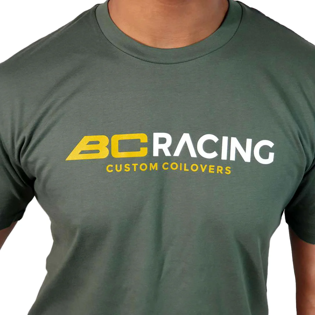 BC Racing Custom Coilovers Logo T-shirt (Green / Black) - Image 3